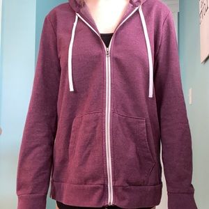 Eddie Bauer Magenta Zip Up Hoodie Size L